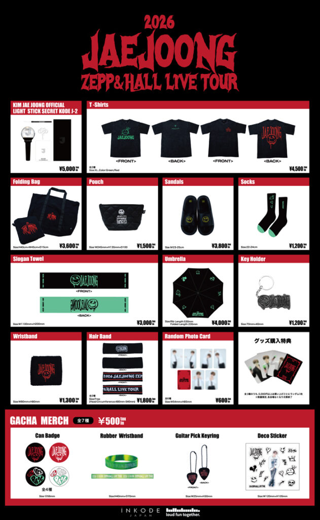 2026-JAEJOONG-ZEPP-＆-HALL-LIVE-TOURー４％ーグッズ販売EventOrder